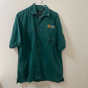 Redhead bass pro shop button down shirt green large